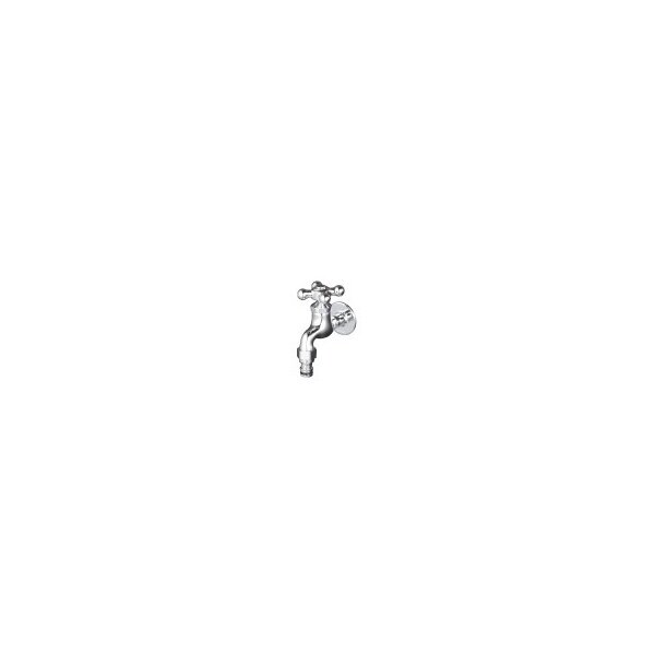 ニッコー 飾り蛇口 Hシリーズ クロス Ｈ203 『水栓柱・立水栓 蛇口 ニッコーエクステリア』 クロームメッキ