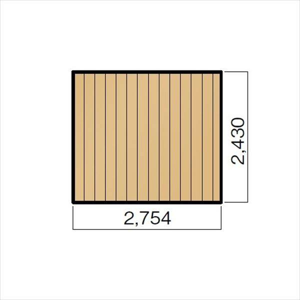 キロスタイルデッキ 木質樹脂タイプ 1.5間×8尺（2430） 幕板A 標準束柱 コーナーキャップ仕様 『ウッドデッキ 人工木』 
