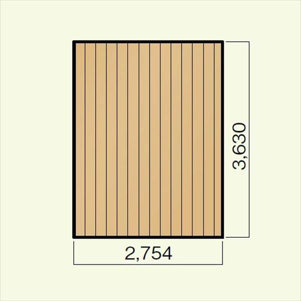 キロスタイルデッキ 木質樹脂タイプ 1.5間×12尺（3630） 幕板A 標準束柱 コーナーキャップ仕様 『ウッドデッキ 人工木』 