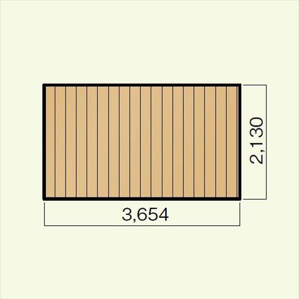 キロスタイルデッキ 木質樹脂タイプ 2間×7尺（2130） 幕板A 標準束柱 コーナーキャップ仕様 『ウッドデッキ 人工木』 
