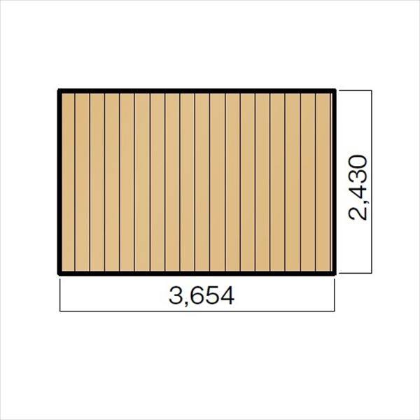キロスタイルデッキ 木質樹脂タイプ 2間×8尺（2430） 幕板A 延高束柱 コーナーキャップ仕様 『ウッドデッキ 人工木』 