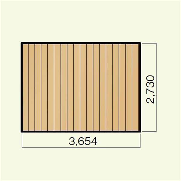 キロスタイルデッキ 木質樹脂タイプ 2間×9尺（2730） 幕板A 高延高束柱 コーナーキャップ仕様 『ウッドデッキ 人工木』 
