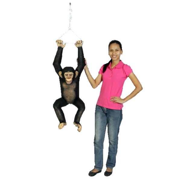 FRP ぶらさがるチンパンジー / Hanging Chimpanzee fr120040 『動物園オブジェ アニマルオブジェ 店舗・イベント向け』 