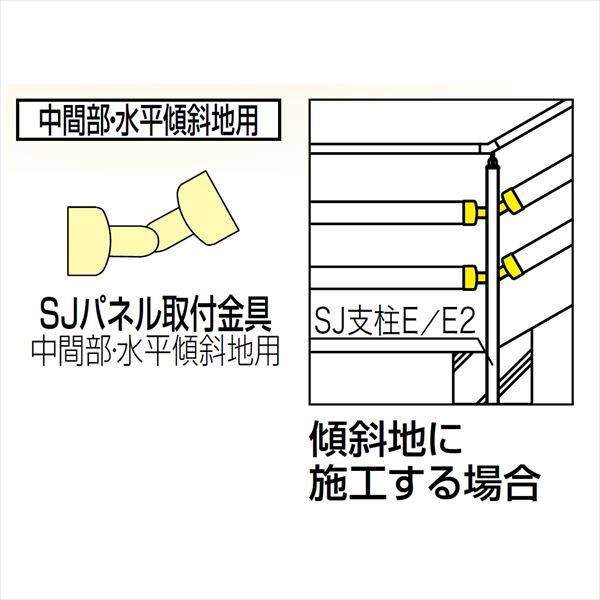 四国化成　手すり　セイフティビーム　SU型/SJ型　パネルタイプ用　SJパネル取付金具　中間部・水平傾斜地用　SJ-TKK-SC　（2ヶ入）　 