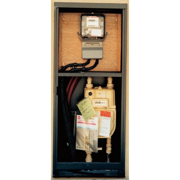 タマヤ メーターボックス（電気メーター＆ガスメーター） TM-4 『郵便ポスト』 ソフトブラック