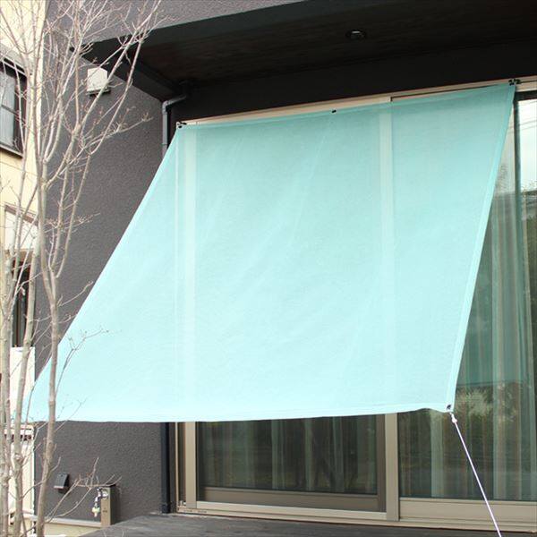 イチオリシェード　プレーン　『屋外用日よけ　透過性と通気性へのこだわり　日本製　シェード』 ミストブルー