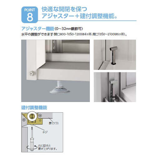 高さ調整について