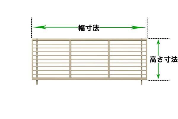 フェンスの寸法