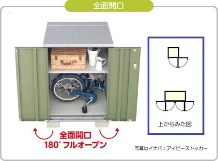 全面開口（観音開き）