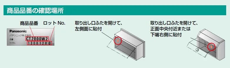 商品品番の確認場所