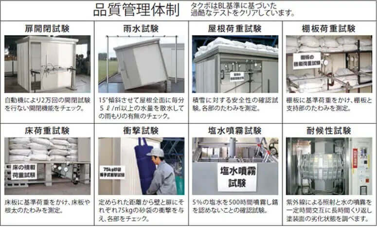 品質管理体制　過酷なタクボのテストについて