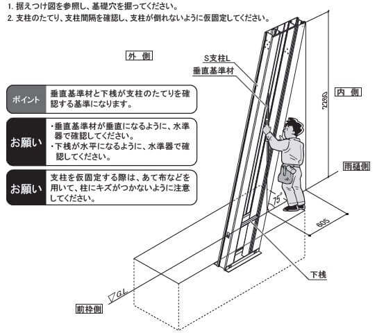 マイポート7の柱の角度設定