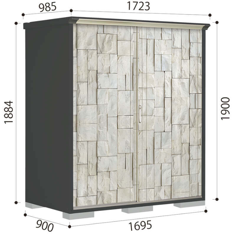 PY-179AT 田窪工業所 タクボ物置 ペインタ グランプレステージ ジャンプ たて置きタイプ（ネット棚） 標準屋根 一般型 