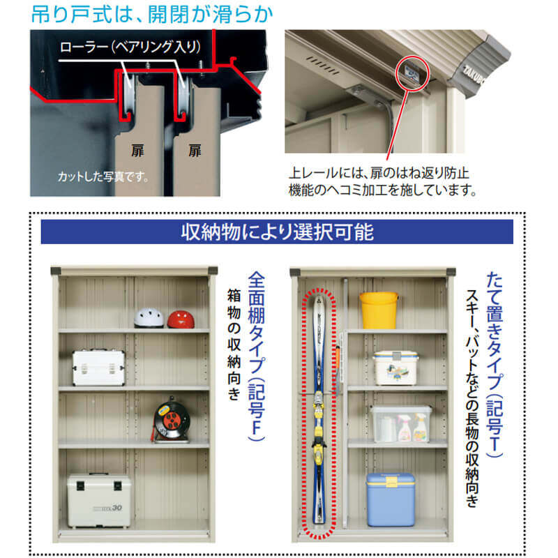 P-199AF 田窪工業所 タクボ物置 ペインタ グランプレステージ ジャンプ 全面棚タイプ 標準屋根 一般型 