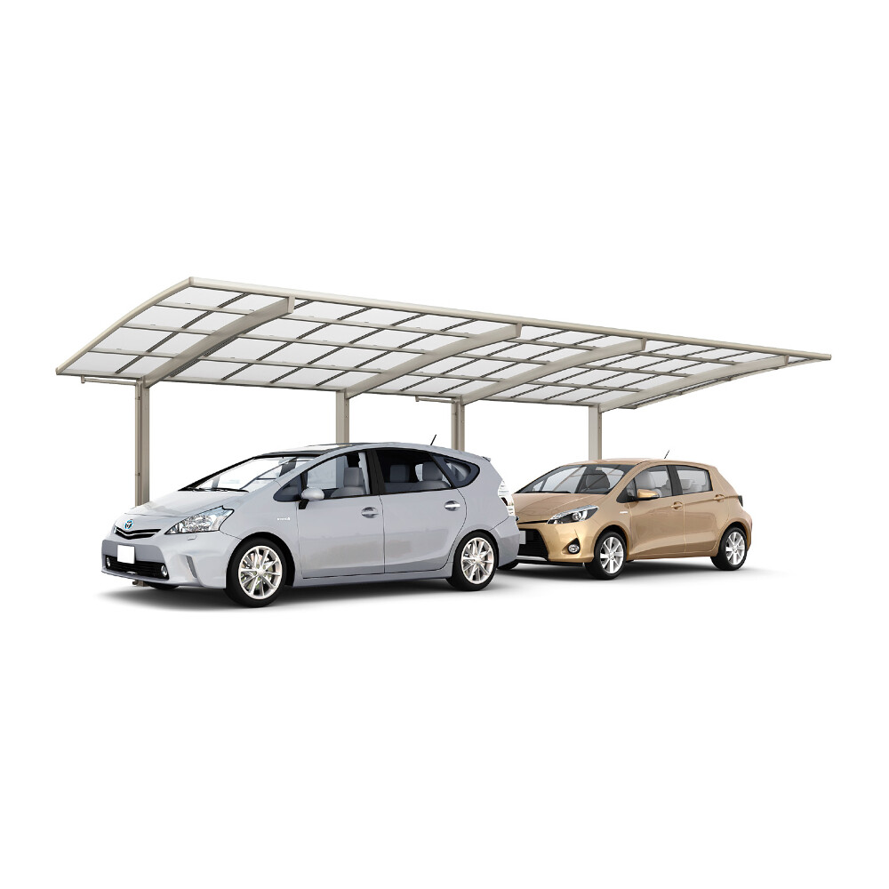 LIXIL リクシル ネスカR 1台用 縦2連棟 24-50型 ロング柱 H25 熱線吸収ポリカーボネート屋根使用 