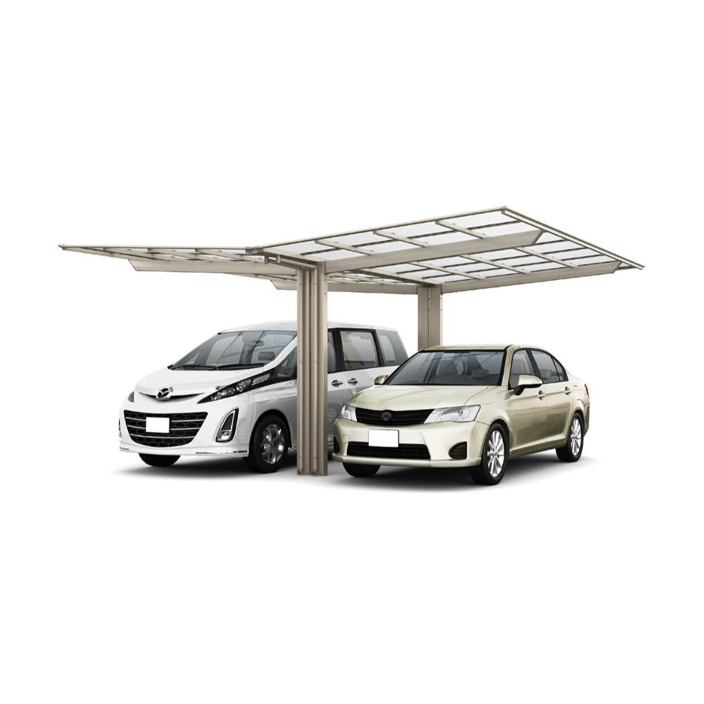 LIXIL リクシル ネスカF 1台用 Y合掌 27・27-50型 標準柱 H22 熱線吸収ポリカーボネート屋根使用 