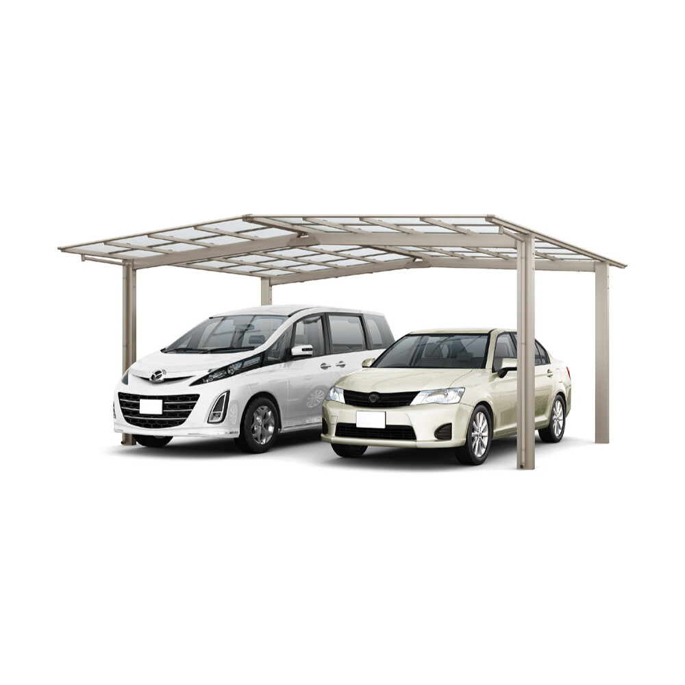 LIXIL リクシル ネスカF 1台用 M合掌 24・27-57型 ロング柱 H25 熱線吸収ポリカーボネート屋根使用 