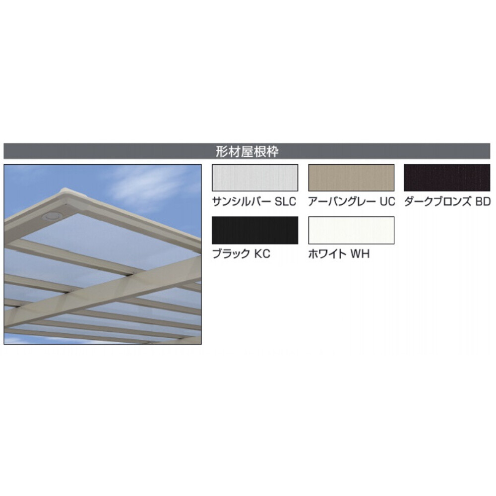 【商品のみ】 三協アルミ カムフィエース 2台用 Y合掌タイプ 43 (30?33) H25 屋根材：ポリカーボネート板 柱6本 