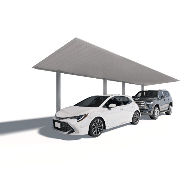 【商品のみ】 三協アルミ F2 エフツー 2台用 奥行2連結タイプ (50･50)31 H25 天井材：木調色 柱4本 