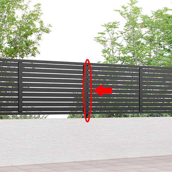 リクシル フェンスAB オプション YS2型 T-12 柱(１本) アルミ形材色  『アルミフェンス 柵』 ダスクグレー