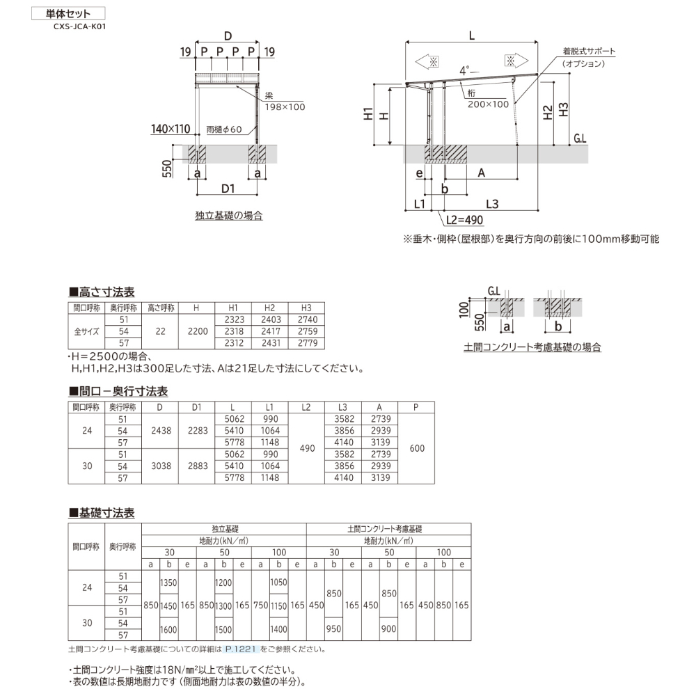 【商品のみ】カーポート 1台用 YKK YKKAP エフルージュ FIRST (ファースト) EX 600タイプ 単体セット 54-24M H25柱 遮光ポリカーボネート板 複合色