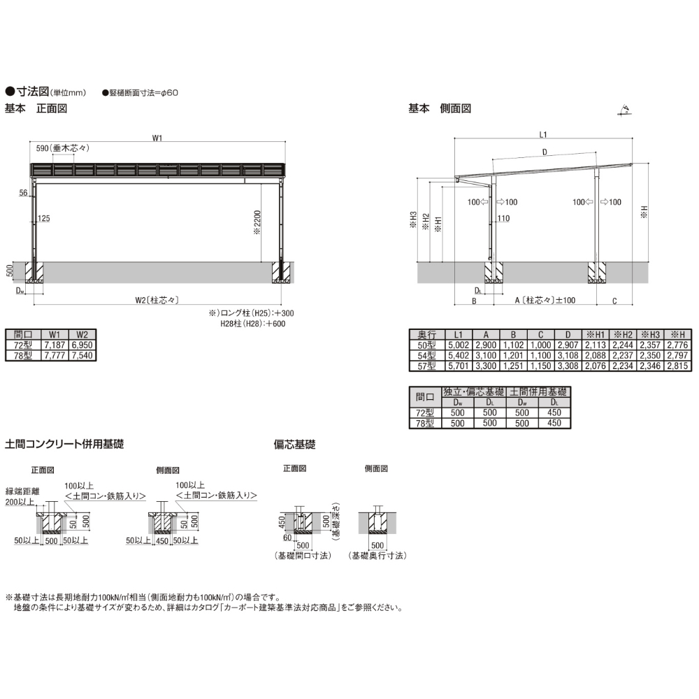 【商品のみ】 LIXIL リクシル フーゴF 3台用 基本 78-54型 H28柱 ポリカーボネート屋根使用 ブラックマット アルミ色