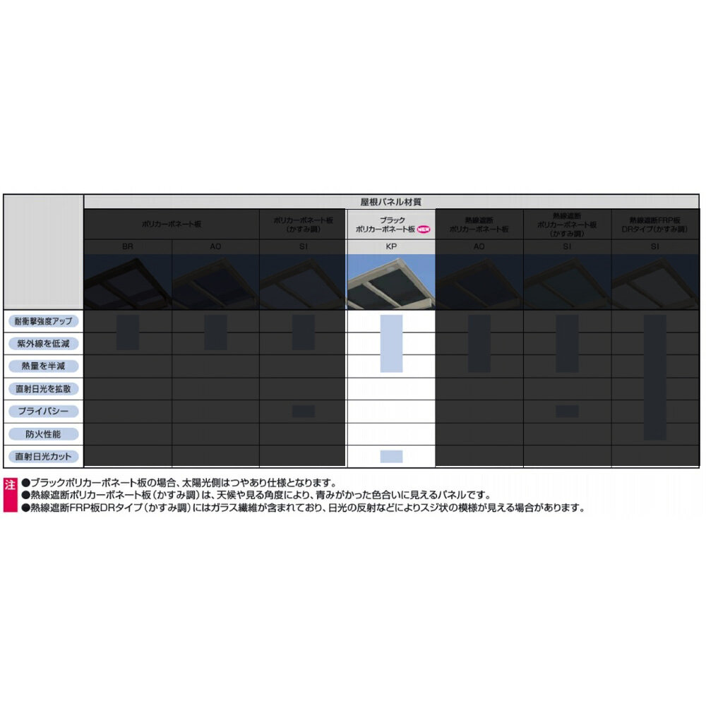 【商品のみ】 三協アルミ カムフィエースワイド 2台用 基本タイプ 5051 H25 屋根材：ブラックポリカーボネート 柱4本 