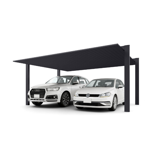 【商品のみ】カーポートSC 1500 2台用 基本棟 標準柱(H22) 48-57型 LIXIL リクシル ダスクグレー