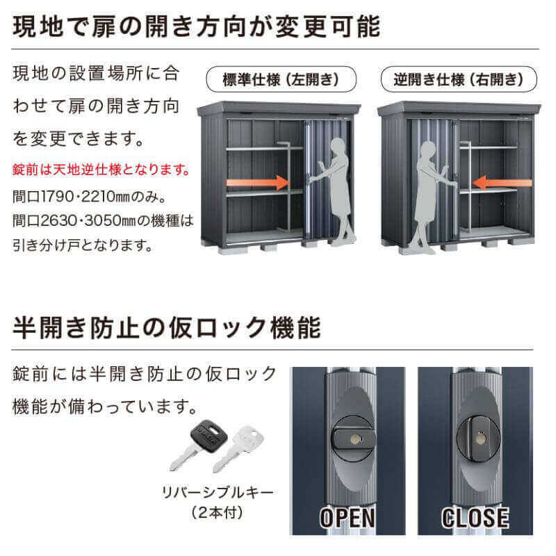 物置 収納 イナバ物置 稲葉製作所 フォルタプラス FP-2222ST 扉タイプ スタンダード 一般型 間口2210×奥行2210×高さ2085mm 収納庫 屋外 中・大型物 ○u.イナバ物置⁄稲葉製作所 FP-2222STCG チャコールグレー FP