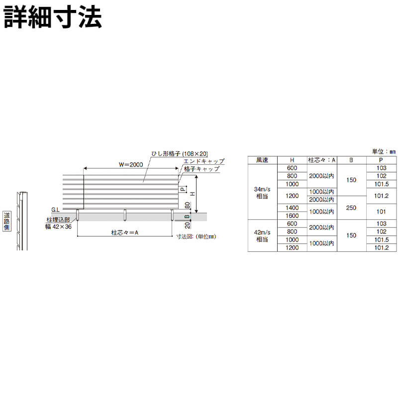 YKKAP YKK ルシアスフェンス H13型 ひし形格子 本体 T140 (H1400 高さ140cm) フェンス本体のみ アルミ色 