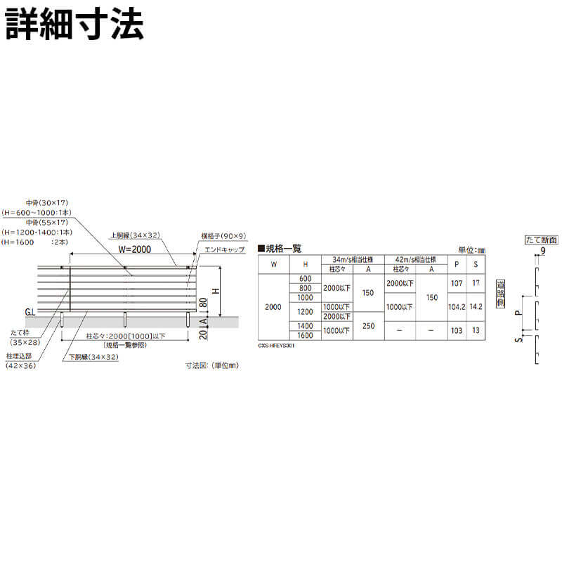 YKKAP YKK ルシアスフェンス YS3F型 端部カバー 1本入 T160 (H1600 高さ160cm) 複合色 