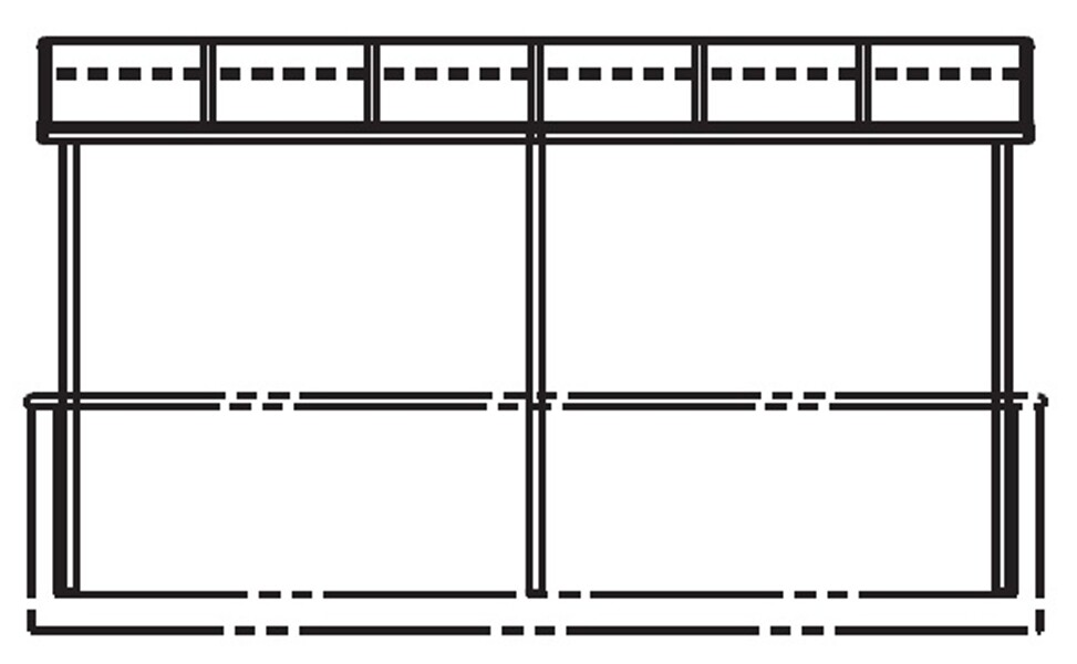 キロスタイルテラス R型屋根 2階用 3間（1.5間＋1.5間）