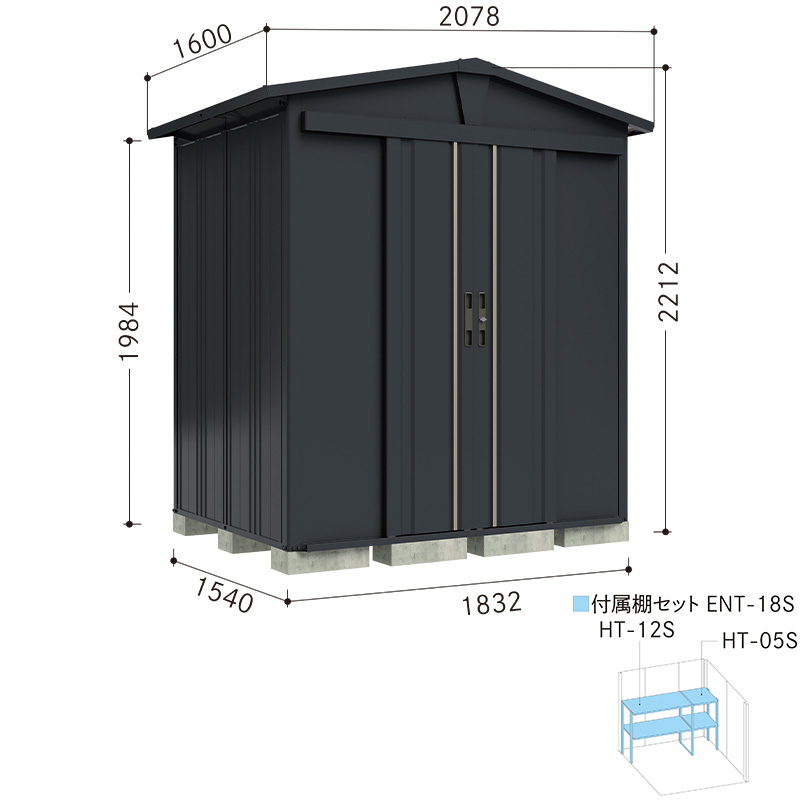 LSN-1815U 田窪工業所 タクボ物置 三角屋根仕様ガーデニング物置 リジュー(LEISURE) 標準屋根 背面棚タイプ 一般型:多雪型 