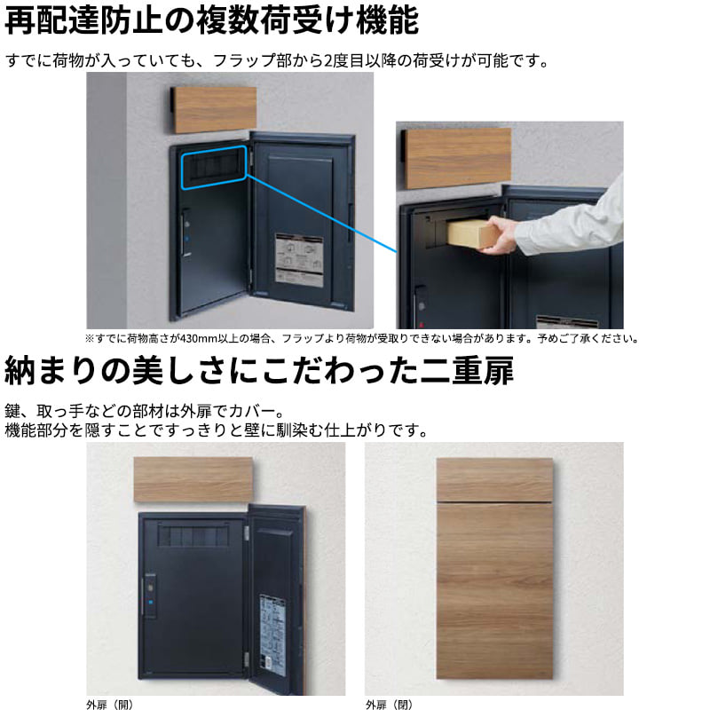 LIXIL リクシル 宅配ボックスKN用 フレームセット ポール建て用部材 埋め込み仕様 宅配ボックス別売 