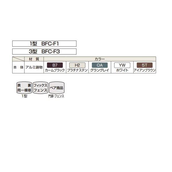 YKK シャローネシリーズ トラディシオン フィックスフェンス3型 04-08 本体 1枚 BFC-F3 『アルミフェンス 柵』 