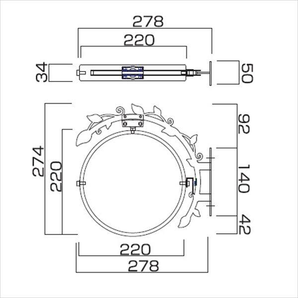オンリーワン　ガレージミラー　リーフ　MY2-1851 