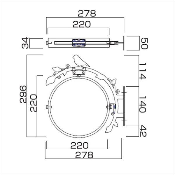 オンリーワン　ガレージミラー　バード　MY2-1852 