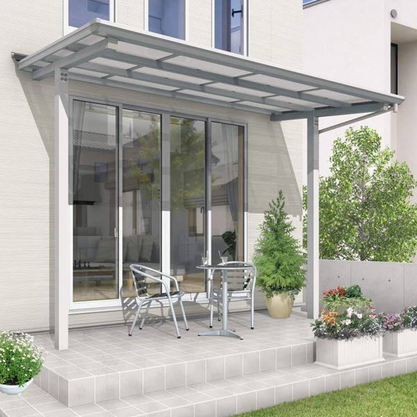 三協アルミ 独立式テラス セパーネ 関東間 2連棟 3.0間(5554mm) × 4尺(1324mm) 標準柱(H25) すき間カバーなし 一般ポリカーボネート