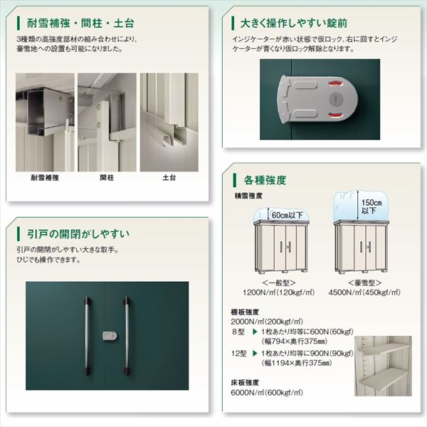 ダイケン ガーデンハウス DM-Z 2515-NW 一般型 『中型・大型物置 屋外 DIY向け』 ナチュラルホワイト