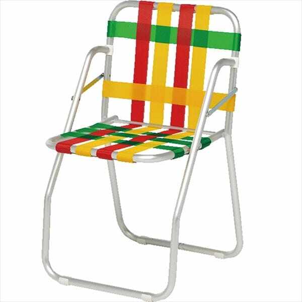 ニチエス ＧＡＲＤＥＮ CHAIR ガーデンチェア Ｆ-201 / グリーン+イエロー＋レッド 