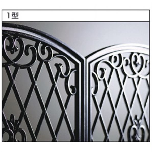 三協アルミ 門扉 ファンセル 1型 両開きセット 門柱タイプ 0712 ブラック ブラック