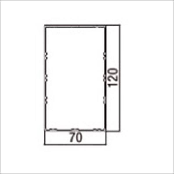 期間限定で特別価格 リクシル デザイナーズパーツ スリットスクリーン 枕木材R 70×70 H18 アルミ形材色 5本組 外構DIY部品