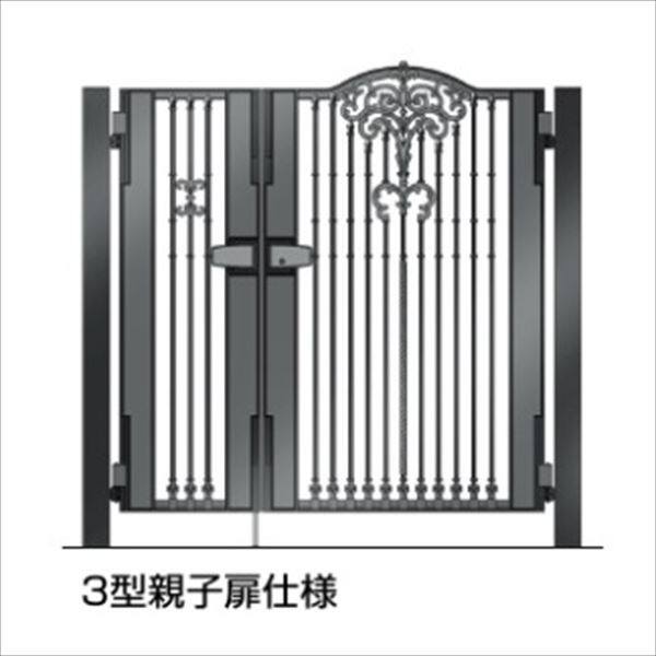 三協アルミ 門扉 美流 1型 4枚折りセット 門柱タイプ 0712 メタリックブロンズ(MBR) メタリックブロンズ(MBR) 門扉、玄関
