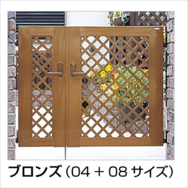 【法人様限定商品 個人宅・現場配送不可】四国化成 クレディ門扉 4型 柱仕様 親子開き 0412+0812 
