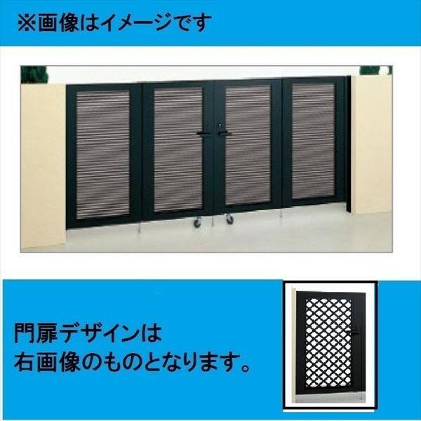 【法人様限定商品 個人宅・現場配送不可】四国化成 クレディ門扉 4型 柱仕様 4枚折り扉 0712 