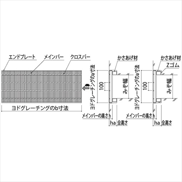 個人宅配不可 法人様限定 ヨドコウ　ヨドグレーチング　細目かさあげみぞぶた（JISタイプ）　ノンスリップグレーチング　荷重：T20　5KJ541h38-95 