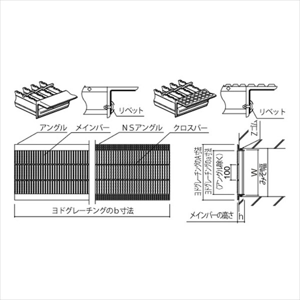 個人宅配不可 法人様限定 ヨドコウ　ヨドグレーチング　細目U字溝ぶた（ゴム付）　ノンスリップグレーチング　荷重：T14　5KUS30h32 