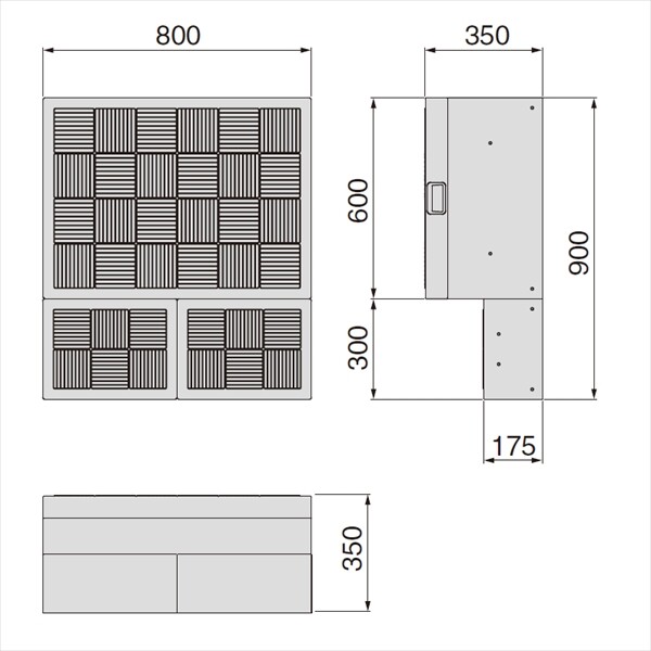 城東テクノ ハウスステップ Rタイプ 収納庫なし CUB-8060W-3 