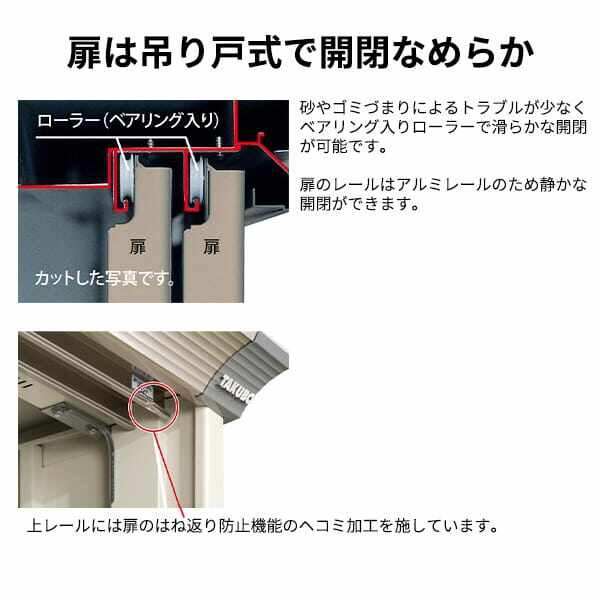 GP-155DF / GPY-155DF 田窪工業所 タクボ物置 GPシリーズ 小型物置（収納庫） グランプレステージ ジャンプ 全面棚タイプ 