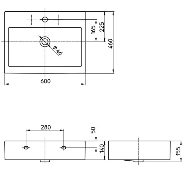 三栄水栓製作所 LAUFEN 洗面器 SL817433-W-104 